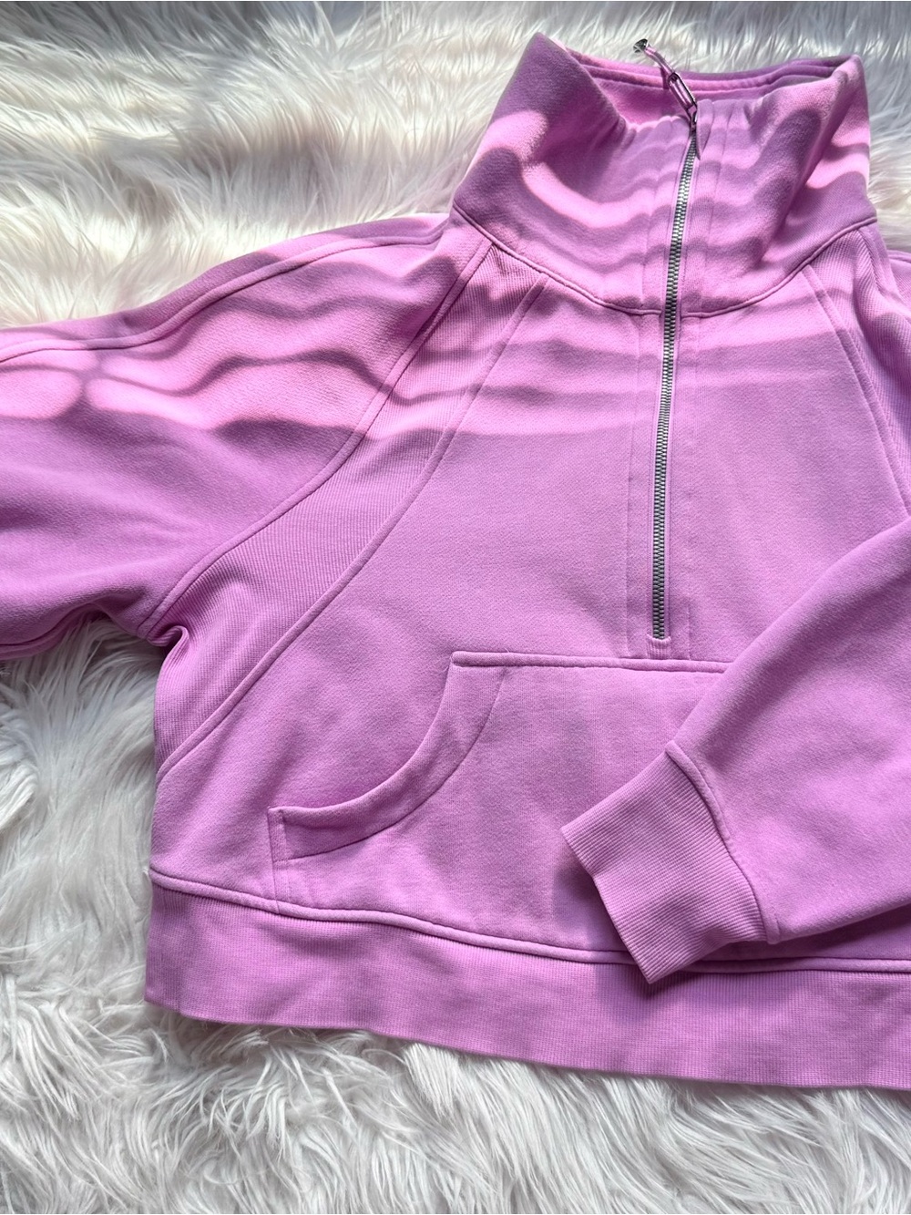 Lululemon Scuba Half Zip Pink Hoodie Women’s Small Pullover in Pink